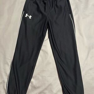 Under Armour Kids Black Joggers with White Accents